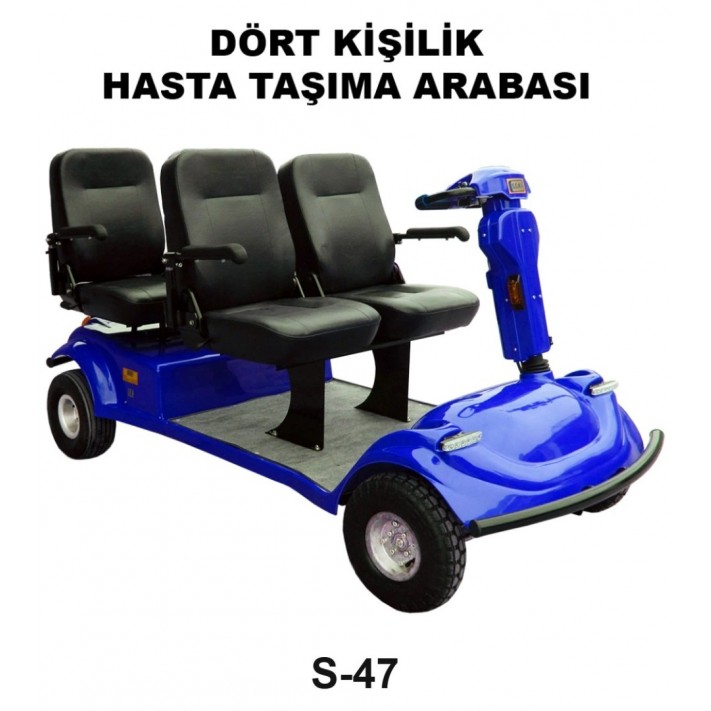 Dört Kişilik Akülü Hasta Taşıma Arabası
