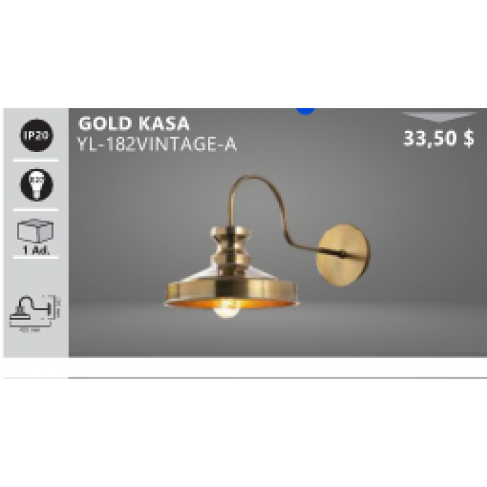 Gold Kasa Dekoratif Aplik