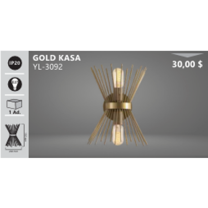 Gold Kasa Dekoratif Aplik