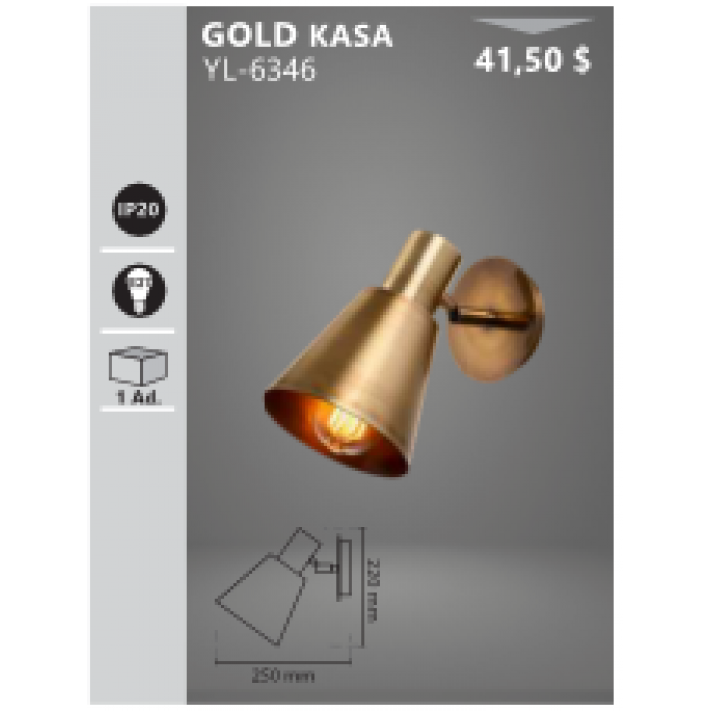 Gold Kasa Dekoratif Aplik