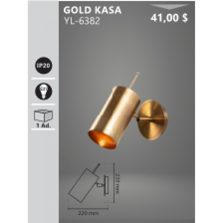 Gold Kasa Dekoratif Aplik